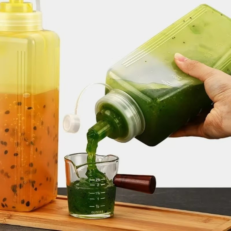 800 / 1000ML Nhà Bếp Cấp Thực Phẩm Bóp Nước Sốt / Nhựa Chống Rò Rỉ Chai Gia Vị