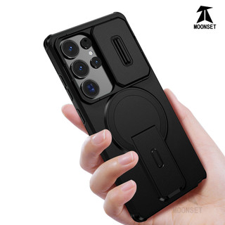 Dành Cho Samsung Galaxy S25 Ultra / S24 Ultra Ốp điện thoại Có Trượt Camera Cover Từ Mặt Sau Chân Đế Chống Sốc Mỏng Bao