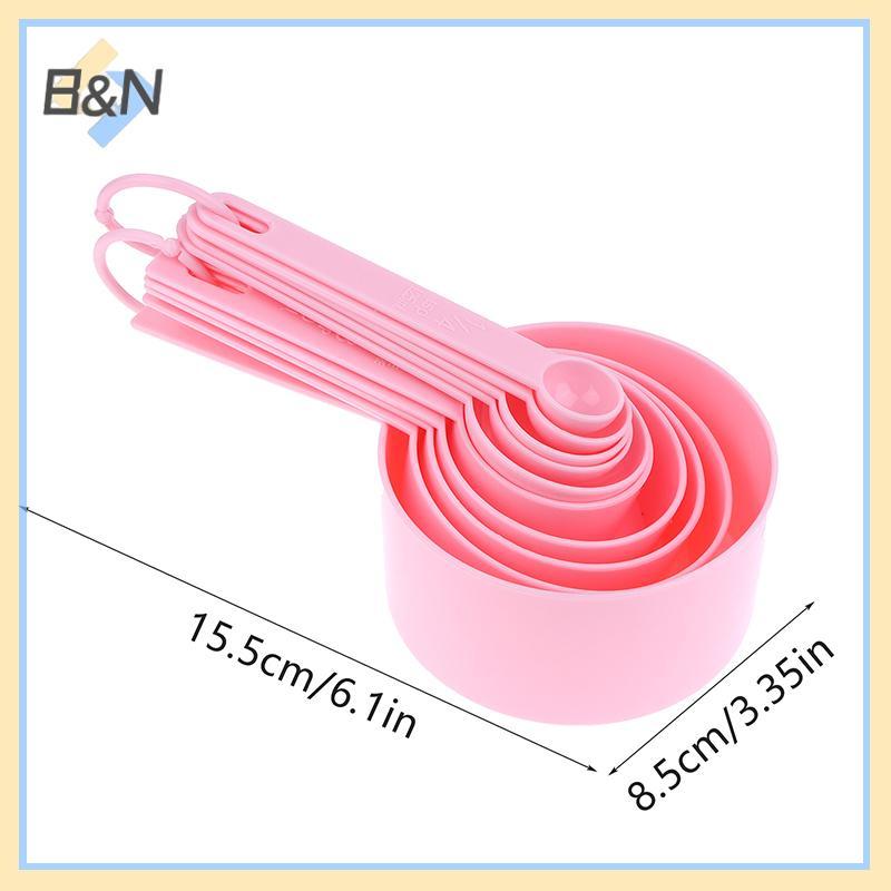 B & N 10 Cái / bộ Dụng Cụ Đo Nhựa Thìa Đo Có Thể Xếp Chồng Muỗng Muỗng Đường Muỗng Bánh Nướng Bột Cốc Đo.