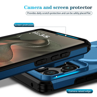 Dành Cho Motorola Moto Edge 2025 Ốp điện thoại Trượt Camera Đứng Ẩn Từ Tính Sẵn Sàng Lưng Cứng Khung Silicon Mềm Chống Rơi Mỏng Bao