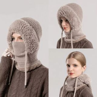 NCE Balaclava - Thiết kế 3 trong 1, mũ mùa đông chống gió toàn mặt thời trang dành cho nữ