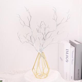 Cành Cây Khô Nhân Tạo Trang Trí Decor Artificial Dried Tree Branch Faux Coral Twig Wedding Party Halloween Christmas DIY Photography Props Dark Academia Nordic Style Elegant 35cm Plastic Ornament Craft Fake Plant Minimalist Gold Silver Black Wood