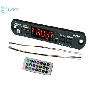 Chenlongshang 1 Bộ 12V USB TF Radio Âm nhạc không dây Máy nghe nhạc MP3 trên ô tô có điều khiển từ xa 5.0 MP3 WMA Mô-đun giải mã bảng EN