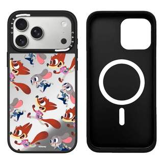 CASECASE X Zootopia 2 Nick và Judy Họa Tiết Ốp Lưng Màu Đen & Bạc Gương Hút Từ Tính iPhone Dành Cho IPhone 17 Air 16 15 14 13 12 Pro Max Plus Ốp Lưng Cứng Có Hộp Khắc logo