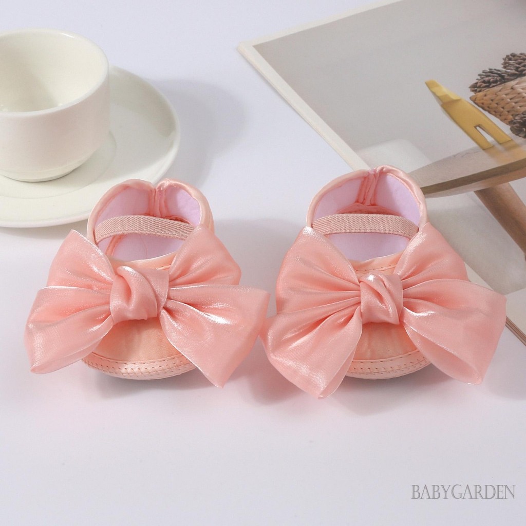 Bé Gái Rửa Tội Giày Và Băng Đô Sáng Bóng Nơ Mary Jane Flats Và Bộ Băng Đô Quấn Tóc
