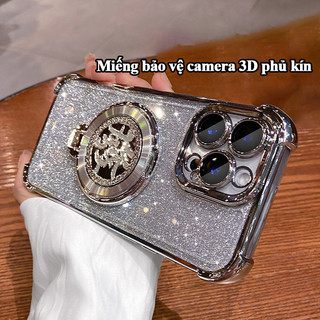 Ốp lưng iPhone chống sốc 4 góc | Túi khí chống va đập | Giá đỡ Gyro gập gọn cho iPhone 17 Air 16 15 14 13 12 11 Pro Max