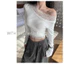 Milyfashion Pure Desire Ren Khâu Dây Áo Thun Nữ Đầu Thu Thiết Kế Cảm Giác Slim-fit Bên Trong Ngắn Top Bé tee