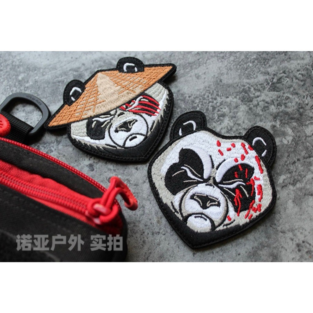 Patch_velcro thêu gấu trúc kung fu Panda dán ba lô_quần áo_túi xách