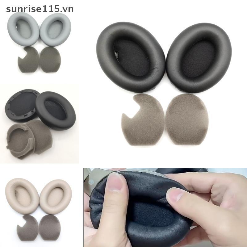SRVN 2 Chiếc Tai Nghe Sửa Chữa Phần Thay Thế Da Protein Memory Foam Ear Pads Cho WH-1000X M3 M4.