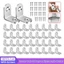 ORDOBOX 10 chiếc Nẹp góc phải, Đầu nối ổn định Giá đỡ L cỡ nhỏ, Giá đỡ góc bằng thép không gỉ 90 độ bền cho kệ Ghế nội thất gỗ