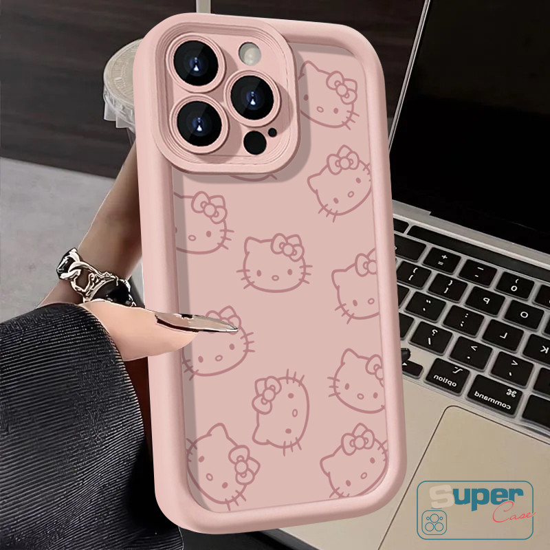 Ốp Lưng Tương Thích Cho IPhone 11 15 13 17 16 14 12 Pro Max 16 14 17 12 15 13 Pro 7Plus 15 8 7 6s 6 16 14 Plus XR XS X Max Air SE 2020 Hoạt Hình Hello Kitty Dễ Thương Che mắt thiên thần Bowkont