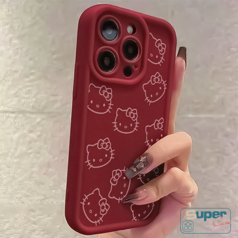 Ốp Lưng Tương Thích Cho IPhone 11 15 13 17 16 14 12 Pro Max 16 14 17 12 15 13 Pro 7Plus 15 8 7 6s 6 16 14 Plus XR XS X Max Air SE 2020 Hoạt Hình Hello Kitty Dễ Thương Che mắt thiên thần Bowkont