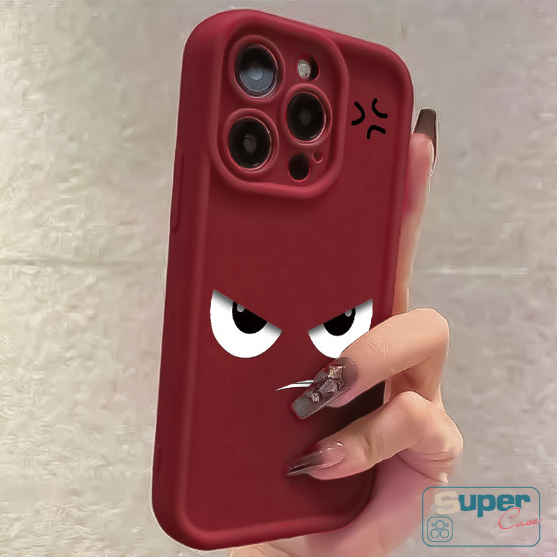 Ốp Lưng Tương Thích Cho IPhone 15 16 13 11 17 14 12 Pro Max 16 14 17 15 12 13 Pro 7Plus 6s 16 15 8 7 6 14 Plus XR XS X Max Air Thời Trang Hoạt Hình Ngộ nghĩnh Angry Emoji Thiên Thần Bao da mắt