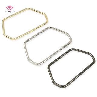 HWETR 11.7CM Tay Cầm Kim Loại Hình Lục Giác Mạnh Mẽ Cho Túi Xách Hành Lý Phần Cứng Túi DIY Phụ Kiện Hộp Quà Tặng Dây Đeo Vàng Bạc Ví Khung Mới
