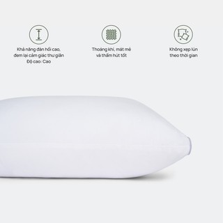 Ruột Gối Nằm Everon Original High 45x65cm Cao 15cm Êm Ái Mềm Mại Thoáng Khí Nâng Đỡ Cổ Vai Gáy