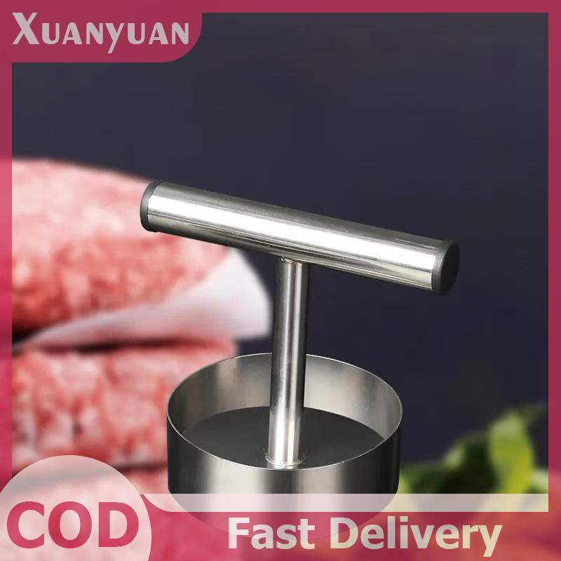 Máy ép bánh hamburger XUAN thép không gỉ, khuôn ép patty gia đình VN