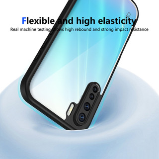 Dành cho OPPO A91 / Reno 3 Ốp điện thoại cứng trong suốt Khung silicon mềm chống rơi mỏng