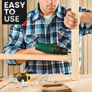 Giá đỡ L 90 độ có vít - Chốt hỗ trợ góc nội thất bằng thép không gỉ