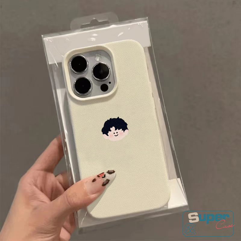 Ốp Lưng Tương Thích Cho IPhone 16 11 17 13 15 14 12 Pro Max 14 16 13 15 17 12 Pro 16 14 15 Plus XR X XS Max Thời Trang Đơn Giản Dễ Thương Bé Trai Cô Gái Da Họa Tiết Cảm Giác Bao Da
