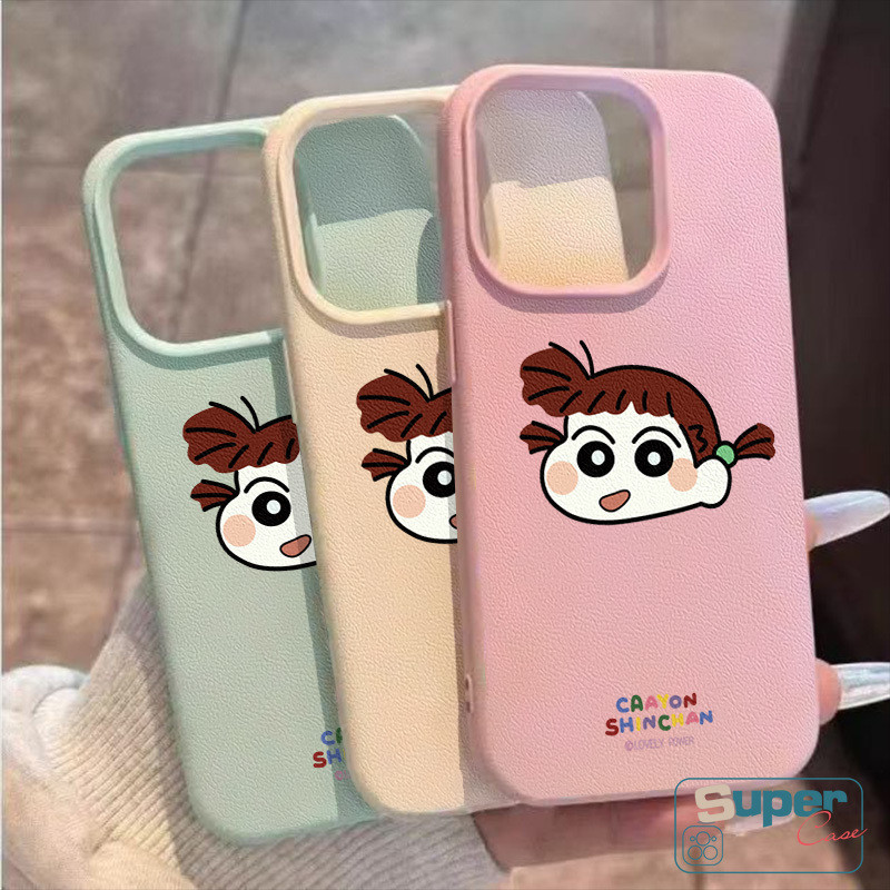 Ốp Lưng Tương Thích Cho IPhone 15 16 11 17 13 14 12 Pro Max 12 14 16 13 15 17 Pro 15 16 14 Plus XR X XS Max Hoạt Hình Thời Trang Dễ Thương Crayon Shin-chan Himawari Cover