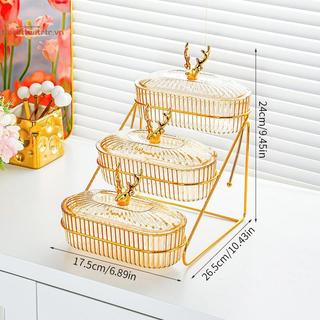 TRTR 2 / 3 Tầng Bát Trái Cây Khay Phục Vụ Bộ Buffet Trái Cây Khô Salad Khay Có Giá Khay Phục Vụ Cho Đảng VN