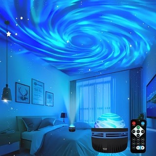 Đèn Cực Quang Starry Chiếu Bầu Trời Galaxy, Đèn Kiêm Loa Bluetooth Trang Trí, Led Cực Quang Decor Phòng Ngủ, Điều Khiển