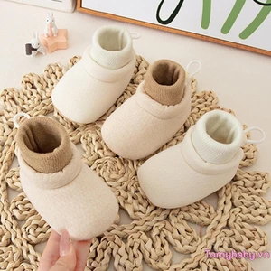 Giày đi bộ cho bé Màu sắc tương phản dễ thương cho trẻ sơ sinh Giày thoáng khí chống trượt có kẹp