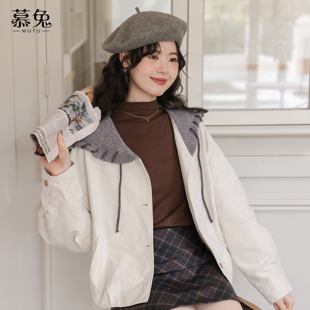 Mutu Màu Trơn Nửa Cổ Cao Dài Tay Áo Thun Nữ Mùa Xuân 2026 Phong Cách Mới Thời Trang Bên Trong Slim-fit Ôm Hơn Nhìn Đáy