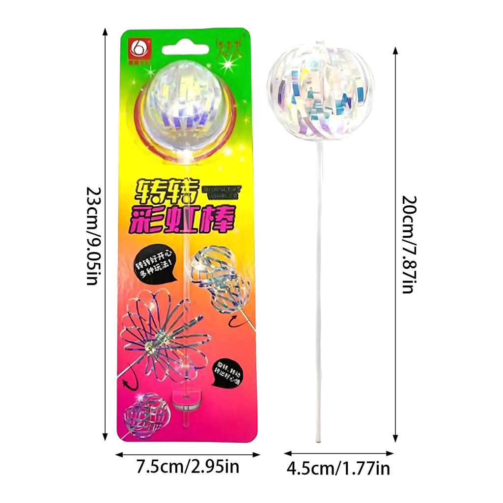Trẻ Em Cầu Vồng Twirler Dính Đồ Chơi Tiệc Ma Thuật Bong Bóng Cây Đũa Phép Giảm Căng Thẳng Đồ Chơi Cho Tiệc Lễ Hội Ngộ nghĩnh Đêm Hấp Dẫn