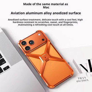 [JLK] Ốp điện thoại không vành hợp kim nhôm loại X có thể tháo rời cho iPhone 17 17Pro 16 15 14 13 Pro Max Vỏ chống sốc tản nhiệt kim loại Funda