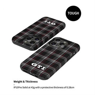 Ốp Điện Thoại Thích Hợp Cho iPhone Kẻ Sọc GTI Thích Hợp Cho iPhone17pro / 16 / 15plus14 Hai Trong Một 13 / 12 / 11promax Phim Cứng 7 / 8 Vỏ Bảo Vệ AIO6