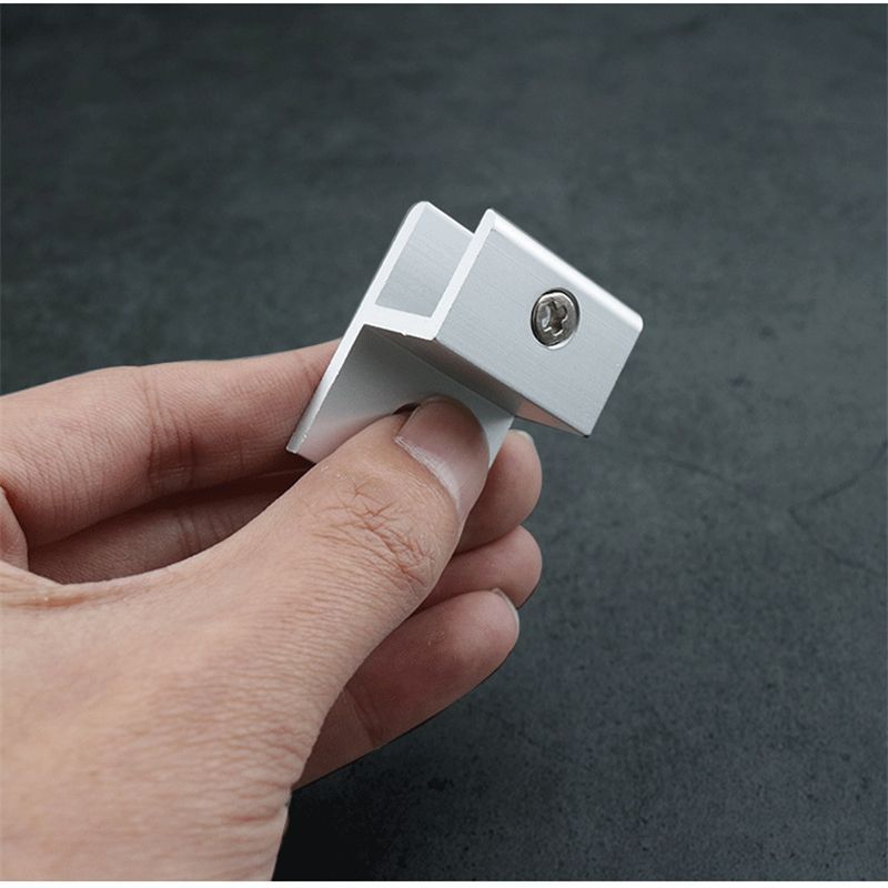 Hợp Kim Nhôm Hình Chữ H Kính Cố Định Kẹp Hình Chữ H Gương Treo Tường Phụ Kiện Biển Báo Kệ Ngăn 2QZO