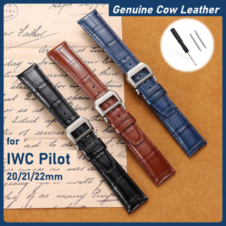 Cao Cấp Phi Công Da Thật Chính Hãng Dây Đeo Đồng Hồ 20 Mm 21 Mm 22 Mm Mới Lạ Portugieser Portofino Aquatimer Dây Đồng Hồ Vòng Tay Nam Nữ Kinh Doanh Cổ Điển Thể Thao