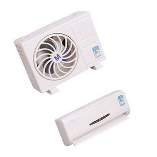 Mô hình điều hòa thu nhỏ chạy bằng năng lượng mặt trời XY Phụ kiện nhà búp bê ABS thực tế để chơi giáo dục và trang trí nội thất