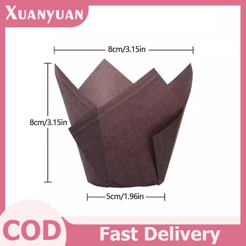 XUAN 50 Chiếc Muffin Cupcake Cốc Giấy Chống Dầu Cupcake Lót Nướng Muffin Cup Bánh Bọc Trường Hợp Cho Tiệc Tắm Sinh Nhật VN