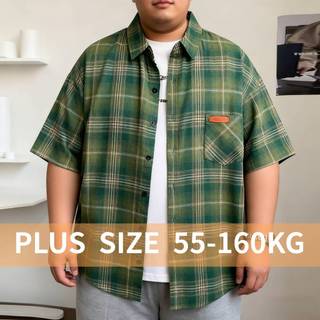 Áo sơ mi carô plus size nam oversize nhẹ, phù hợp đi học