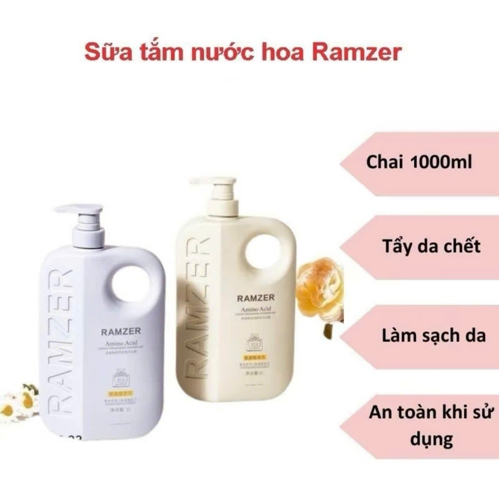 Sữa Tắm RAMZER Nước Hoa Dung Tích Lớn – Hương Thơm Cao Cấp, Làm Đều Màu Da, Lưu Hương Chuẩn Perfume