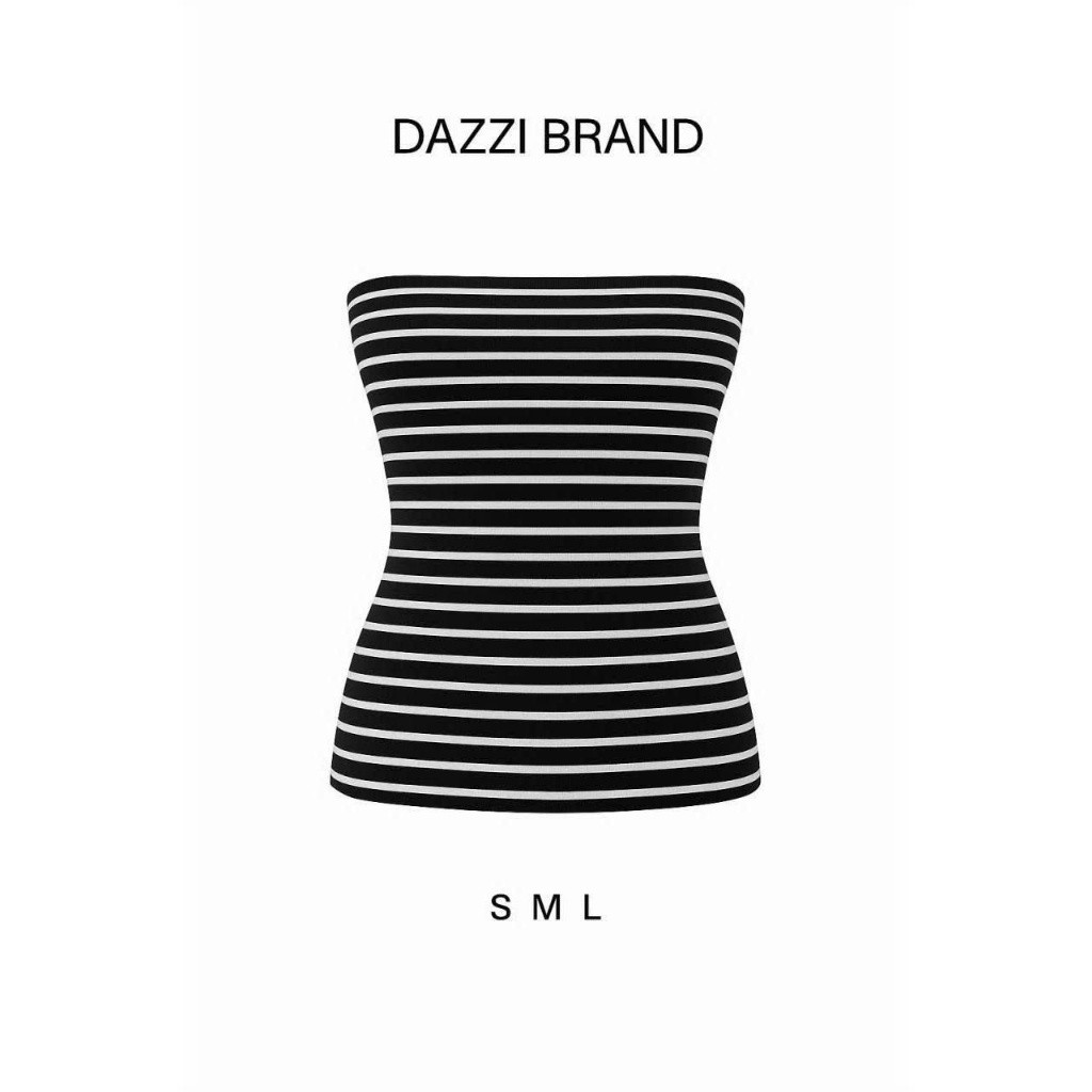 Áo ống kẻ sọc basic ôm body vải cotton mịn DAZZI Women A054