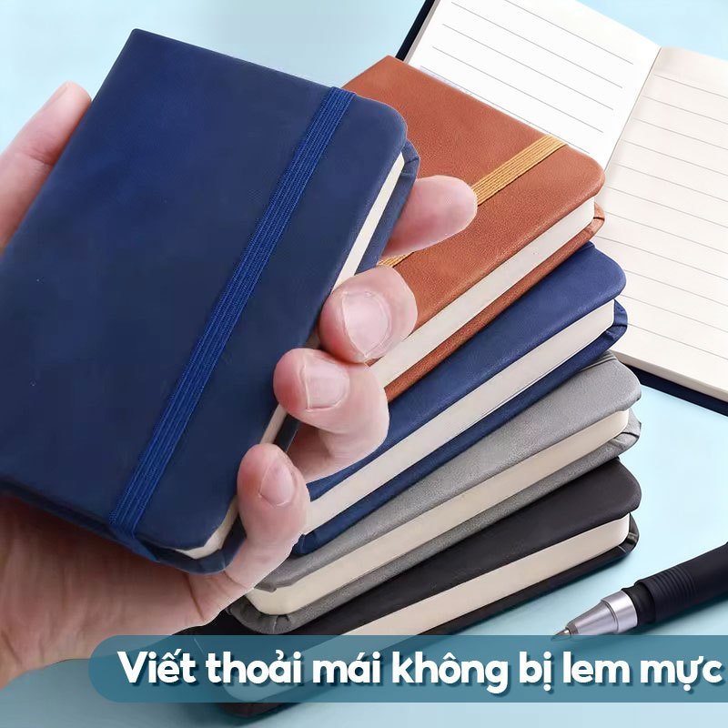 Sổ Tay Học Sinh Mini A7 – Vở Kẻ Ngang Rõ Ràng, Bìa Da PU Bền Chắc, Dễ Sử Dụng Và Mang Theo