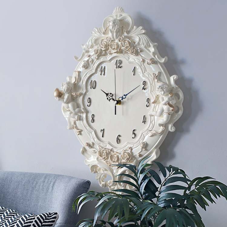 Đồng hồ treo tường Châu Âu, Đồng hồ nghệ thuật bằng nhựa sáng tạo cho phòng khách, Đồng hồ bỏ túi đồng hồ thẩm mỹ viện khách sạn