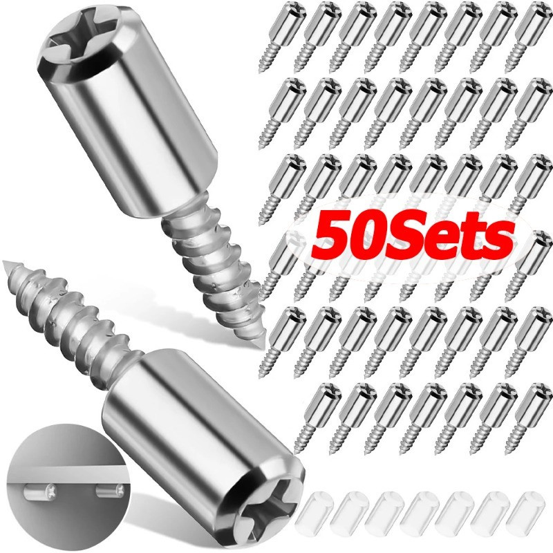 10-50 Cái Giá đỡ móng tay nội thất / Vít tự khai thác chéo có tay áo / Móng tay phân vùng chống trượt