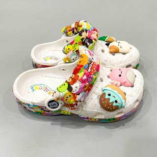 Dép sục Unisex Squishmallow trẻ em, dép quai nhung họa tiết gấu bông dễ thương cho bé