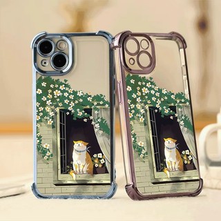Ốp Điện Thoại Hoạt Hình Hoa Mèo Cho Google Pixel 10 9 8 7 Pro XL 9A 8A 7A Mạ Điện Chống Rơi Bảo Vệ Trong Suốt