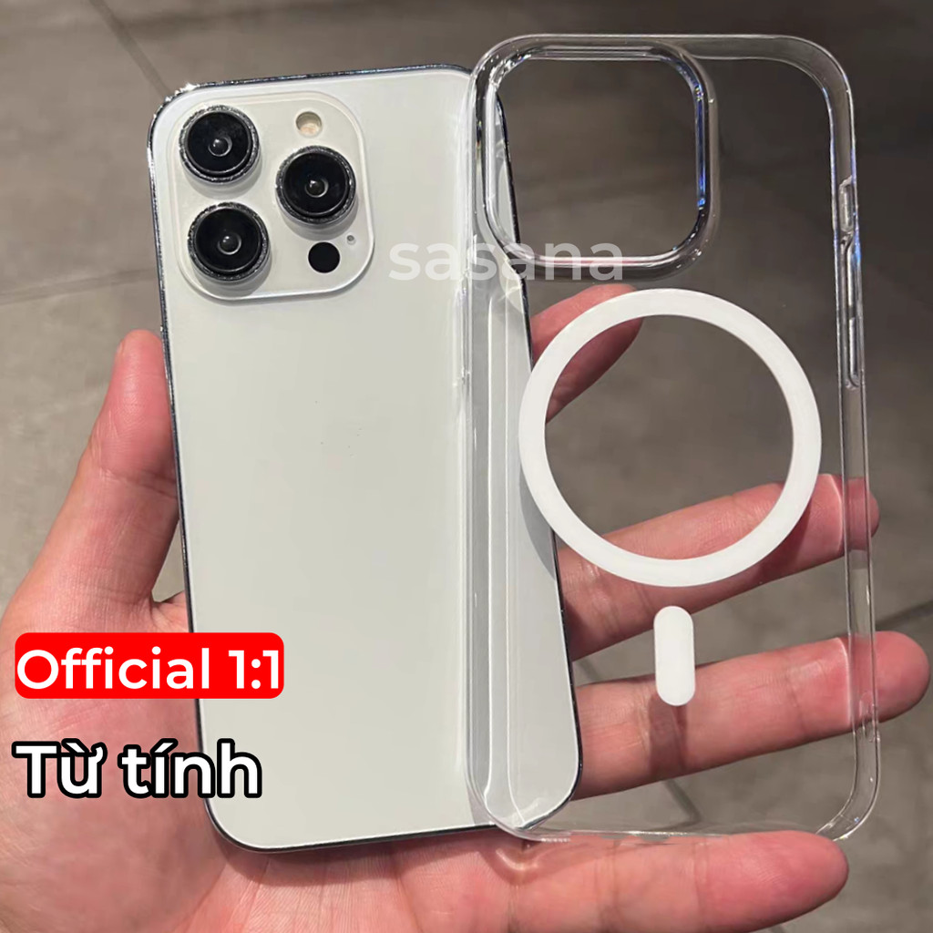 Trong suốt (Chính thức 1: 1) Từ tính cho iphone 17 / 16 / 15 / 14 / 13 / 12 / Pro Max / Plus / Pir / vỏ điện thoại mini Có hoạt hình