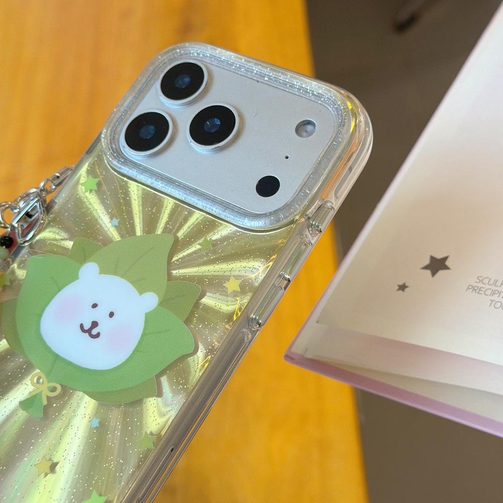 Ốp Lưng Cứng Tương Thích Với iPhone 13 14 14Pro 14ProMax 15 15Pro 15ProMax 16 16Pro 16ProMax 17 17Pro 17ProMax Ốp Họa Tiết Gấu Lá Cam quýt
