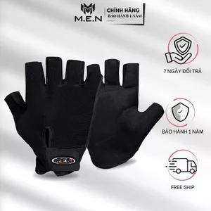 Găng tay đen nửa ngón unisex M.e.n Z1 đa năng [CAO CẤP]