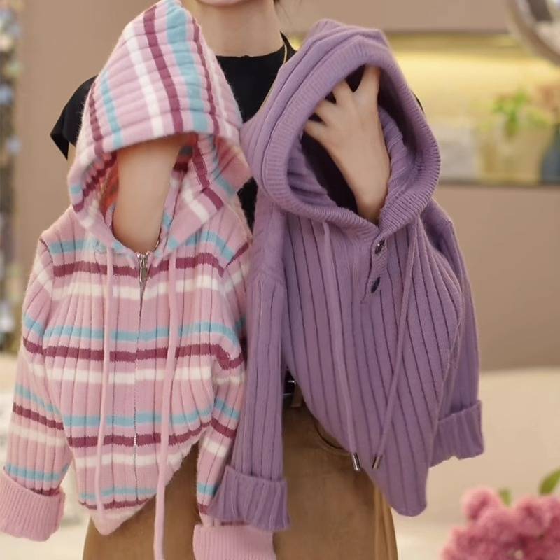 Áo Len Bé Gái Mùa Thu 2025 Phong Cách Mới Lớn Bé Gái Thời Trang Áo Len Dày Bé Gái Phiên Bản Hàn Quốc Phong Cách Nóng Dây Kéo
