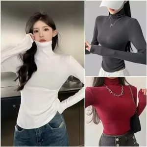 Áo dài Tăm Lạnh Cổ lọ . Áo dài giữ nhiệt Bigsize Dài - Chất tăm lạnh ( Free size :40-65kg )QUANAO94