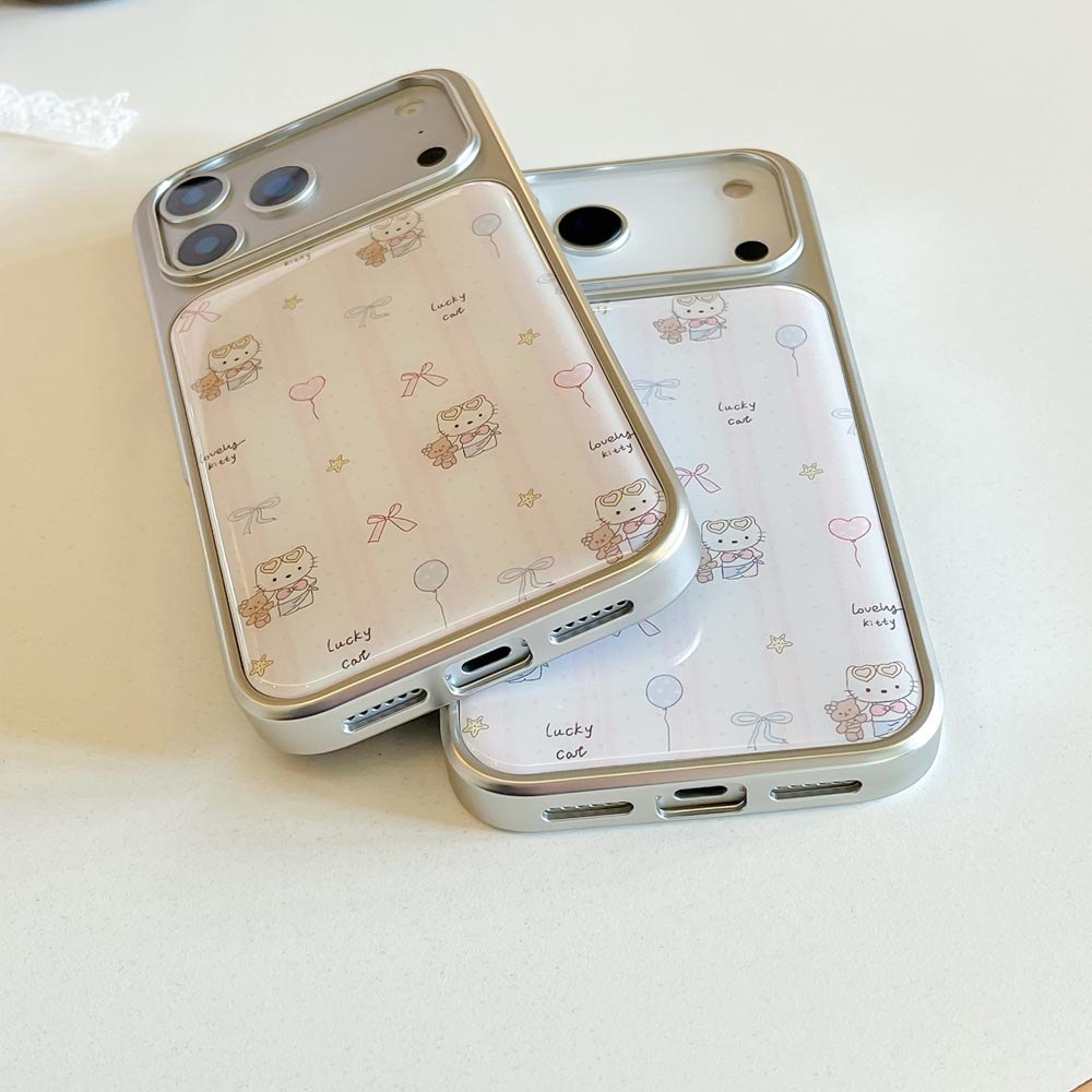 Ốp Lưng Cứng Tương Thích Với iPhone 13 14 14Pro 14ProMax 15 15Pro 15ProMax 16 16Pro 16ProMax 17 17Pro 17ProMax Ốp Họa Tiết Gấu Con Mèo Con