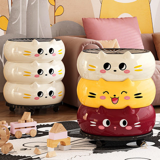 Đồ nội thất gia đình Trung Quốc Nguồn Nhà máy Phim hoạt hình dễ thương Thùng rác hình mèo Trang trí phòng trẻ em Thiết kế hai lớp Túi đựng rác ẩn Vật liệu thân thiện với môi trường Dễ dàng @ -